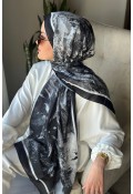 Summer Desen Soft Pamuk Şal - Siyah