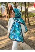 Shine Desen Soft Pamuk Şal - Mavi