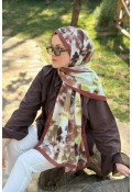 Shine Desen Soft Pamuk Şal - Kahverengi