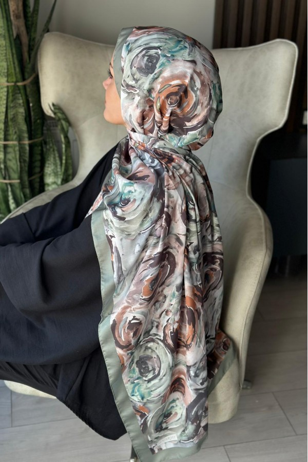 Rossie Desen Soft Pamuk Şal - Mint