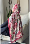 Rossie Desen Soft Pamuk Şal - Bordo