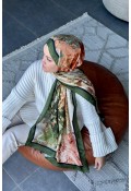 Summer Desen Soft Pamuk Şal - Yeşil