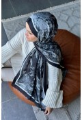 Summer Desen Soft Pamuk Şal - Siyah