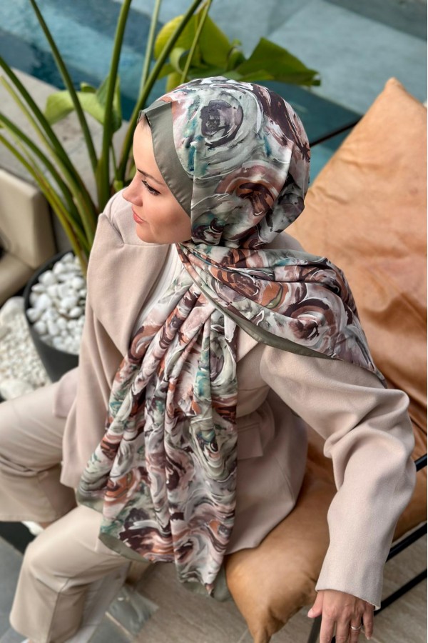 Rossie Desen Soft Pamuk Şal - Mint