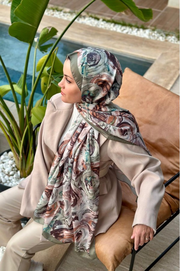 Rossie Desen Soft Pamuk Şal - Mint