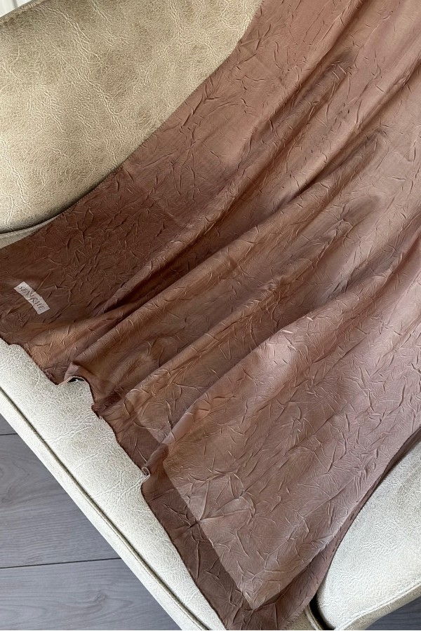 Degrade Desen Pamuk Kraş Şal - Sütlü Kahve