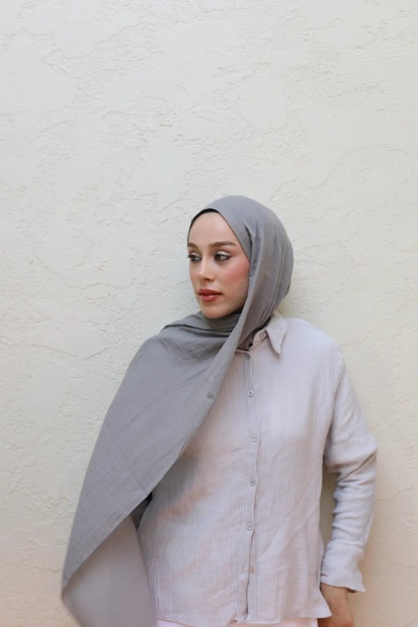 Organic Cotton Comfort Şal - Antrasit