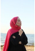 Organic Cotton Comfort Şal - Fuşya