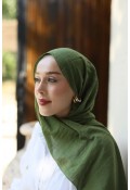 Organic Cotton Comfort Şal - Haki
