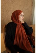 Organic Cotton Comfort Şal - Kiremit