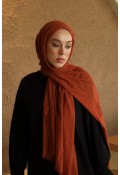Organic Cotton Comfort Şal - Kiremit