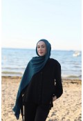 Organic Cotton Comfort Şal - Koyu Petrol