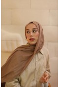 Organic Cotton Comfort Şal - Koyu Vizon