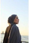 Organic Cotton Comfort Şal - Kurşun