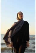 Organic Cotton Comfort Şal - Kurşun