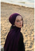 Organic Cotton Comfort Şal - Mürdüm