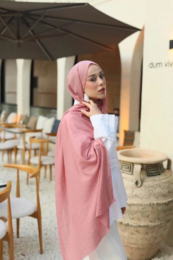 Organic Cotton Comfort Şal - Pembe