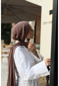 Organic Cotton Comfort Şal - Tozlu Kahve