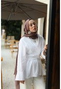 Organic Cotton Comfort Şal - Tozlu Kahve