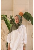 Organic Cotton Comfort Şal - Yeşil Çay