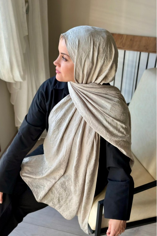 D Desen Ayrobin Jakar Şal - Fildişi