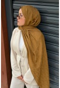 D Desen Ayrobin Jakar Şal -  Camel