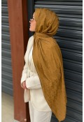 D Desen Ayrobin Jakar Şal -  Camel