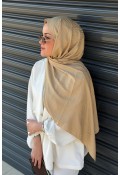 Pure Desen Ayrobin Jakar Şal -  Butter Yellow
