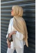 Pure Desen Ayrobin Jakar Şal -  Butter Yellow