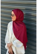 Pure Desen Ayrobin Jakar Şal -  Bordo