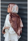 Batik Desen Soft Pamuk Şal - Acı Kahve