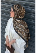 Marline Desen Soft Pamuk Şal - Siyah Gold