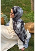Ahenk Desen Soft Pamuk Şal - Siyah