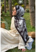 Ahenk Desen Soft Pamuk Şal - Siyah