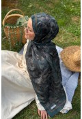 Lily Desen Soft Pamuk Şal - Petrol