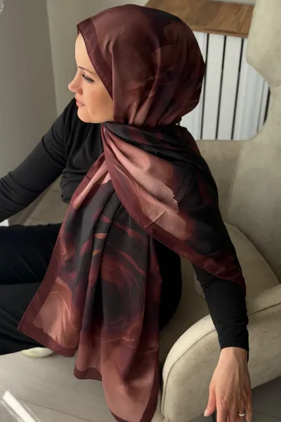 Marline Desen Soft Pamuk Şal - Acı Kahve Siyah