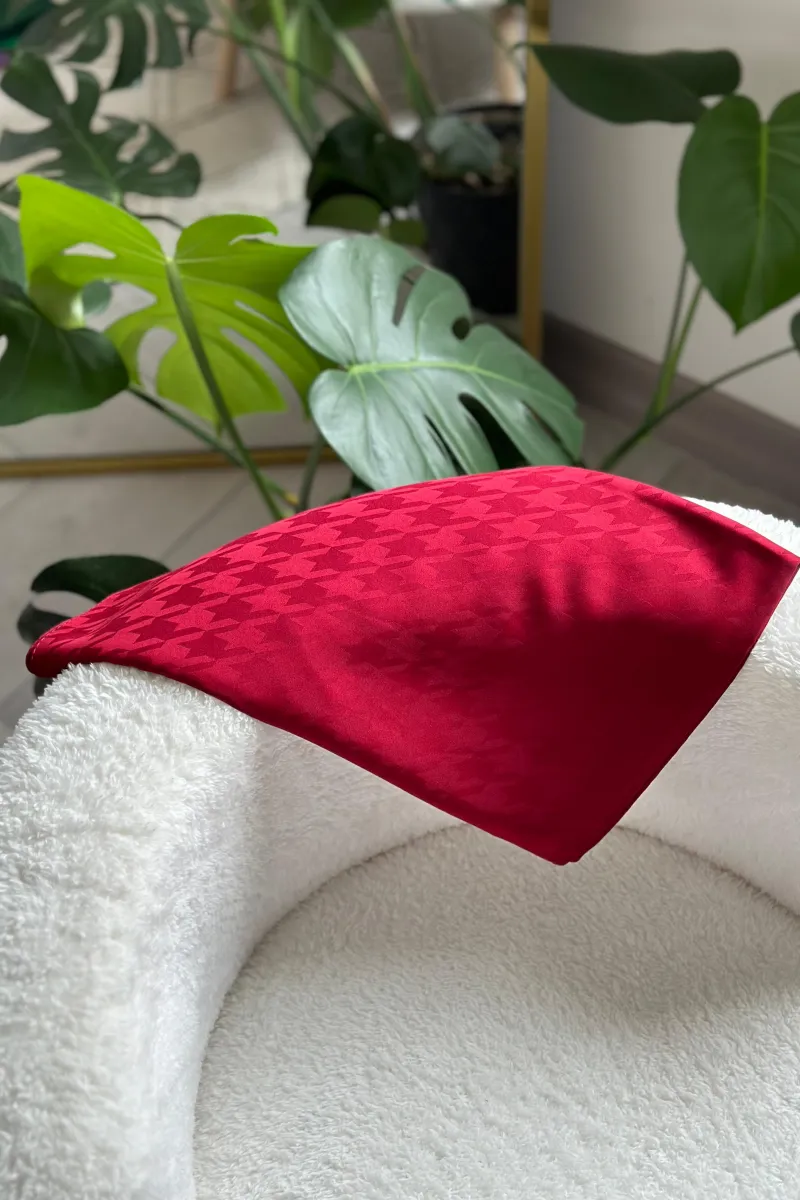 Kazayağı Desen İpeksi Jakar Şal - Bordo - 4