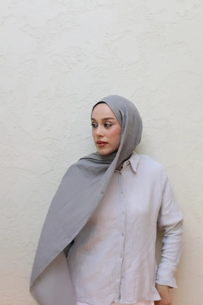 Organic Cotton Comfort Şal - Antrasit