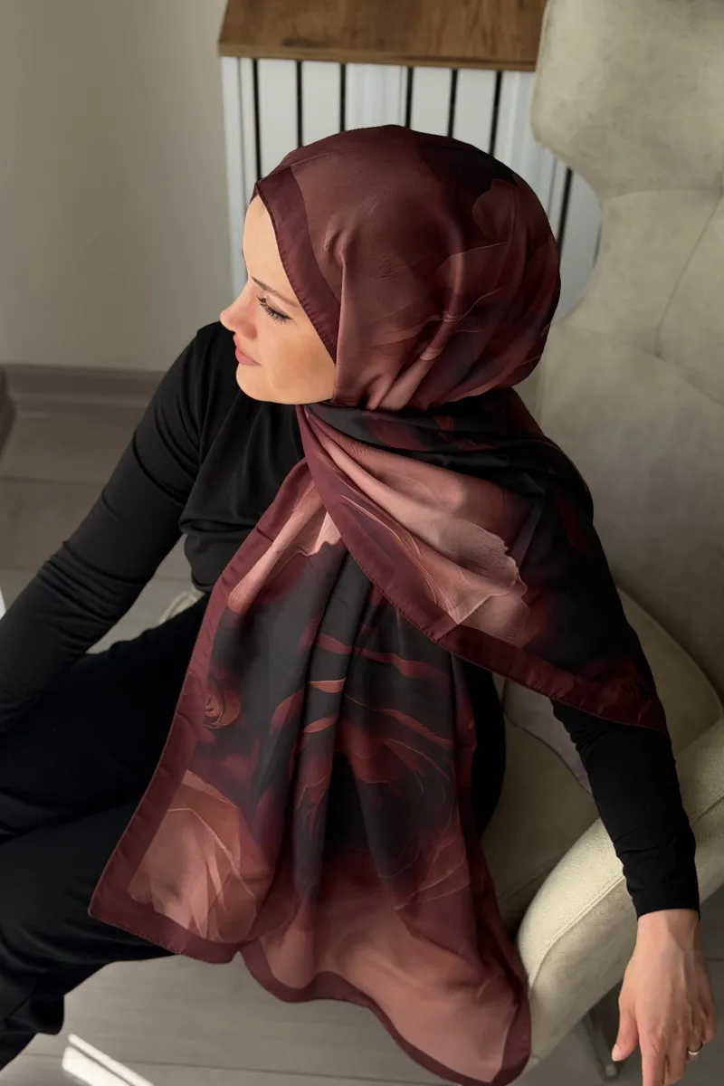 Marline Desen Soft Pamuk Şal - Acı Kahve Siyah - 2