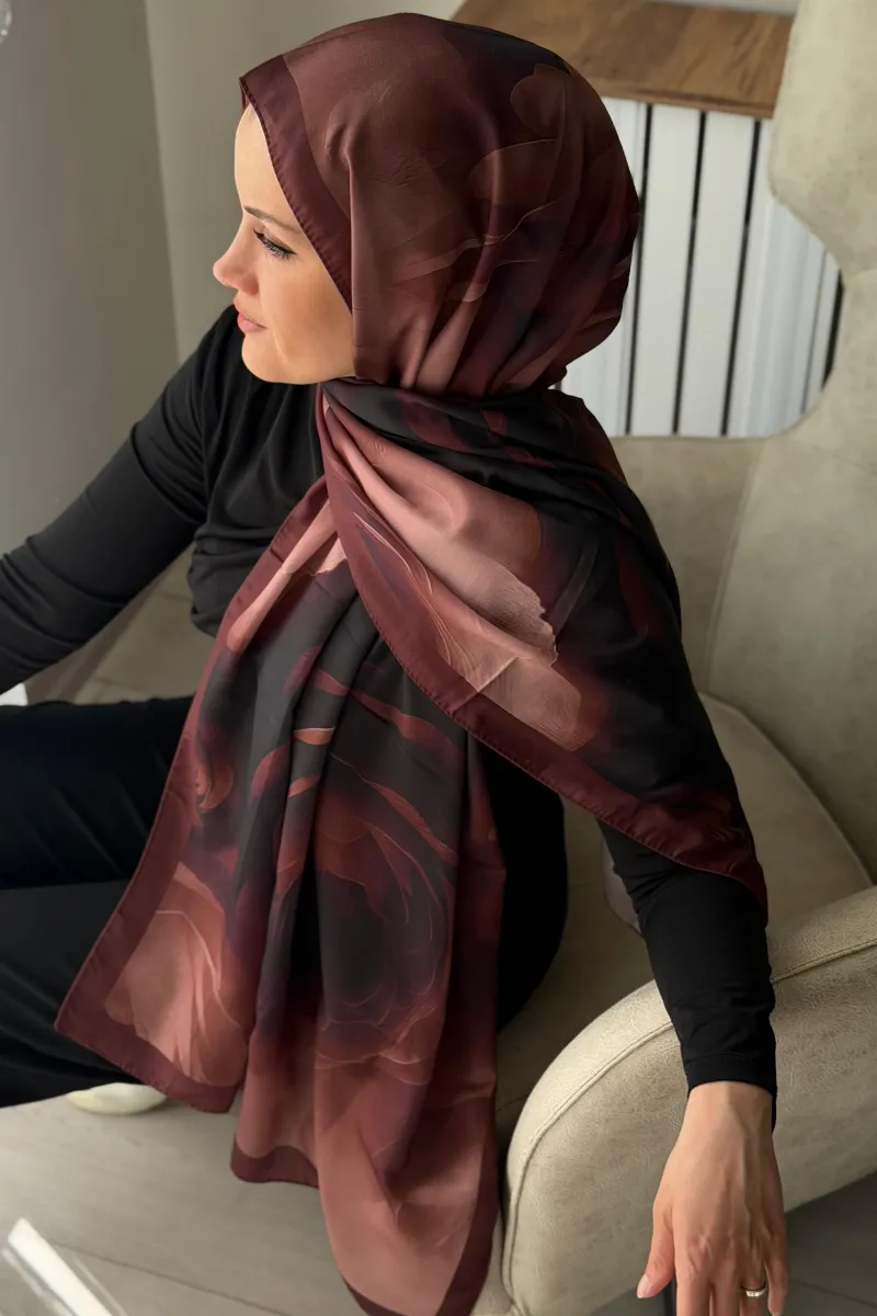 Marline Desen Soft Pamuk Şal - Acı Kahve Siyah