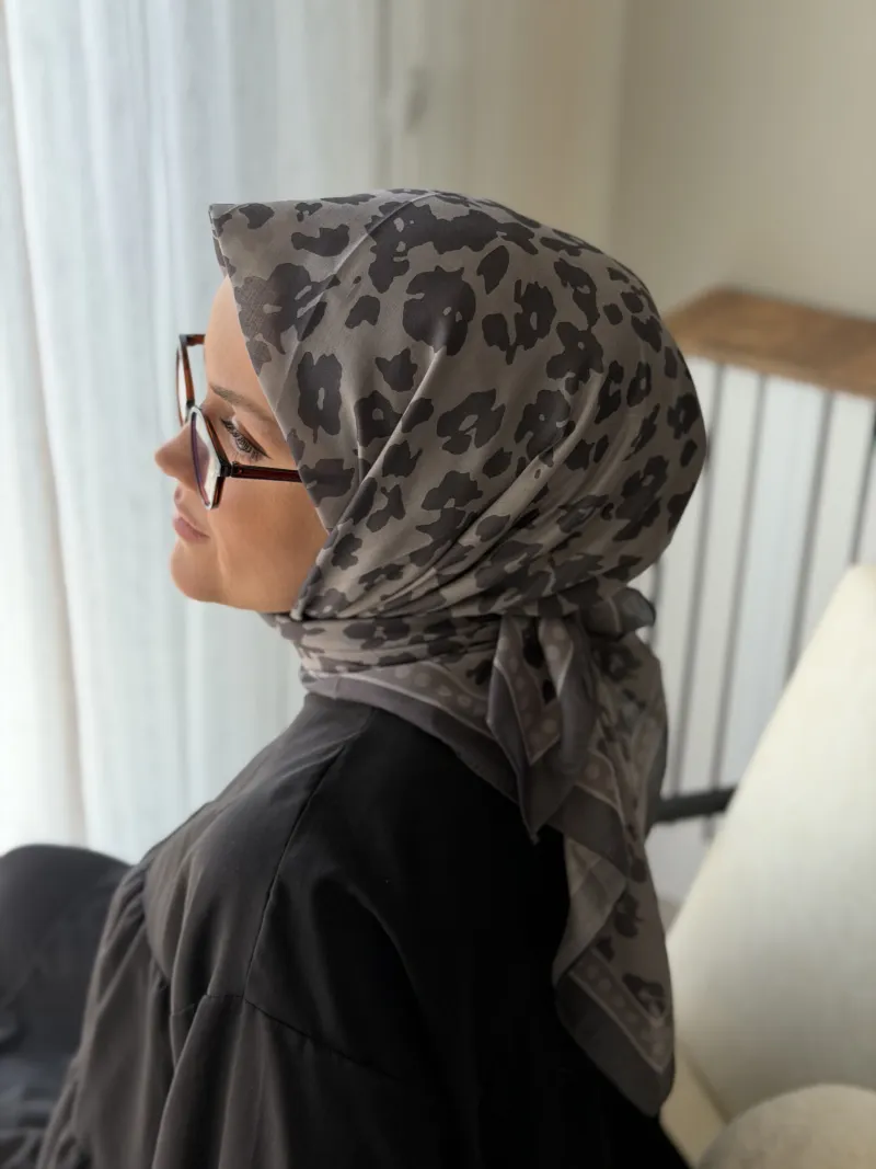 Vera Desen Soft Eşarp - Gri - 2