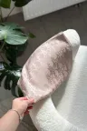 D Desen İpeksi Jakar Şal - Bej küçük görsel 3