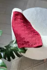 D Desen İpeksi Jakar Şal - Bordo küçük görsel 3