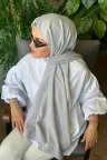 Pamuk Cazz Şal - Gümüş Gri küçük görsel 1