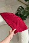 Su Yolu Desen İpeksi Jakar Şal - Bordo küçük görsel 4