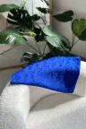 D Desen İpeksi Jakar Şal - Saks Mavi küçük görsel 4