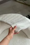 Koza Desen İpeksi Jakar Şal - Ekru küçük görsel 2