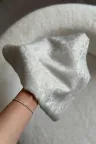 Koza Desen İpeksi Jakar Şal - Ekru küçük görsel 3