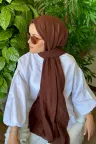 Bambu Kraş Şal - Acı Kahvee küçük görsel 1
