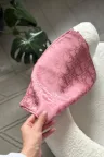 D Desen İpeksi Jakar Şal - Pudra Pembe küçük görsel 1
